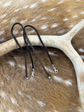 Sterling Silver Deerskin Cord-Dark Chocolate