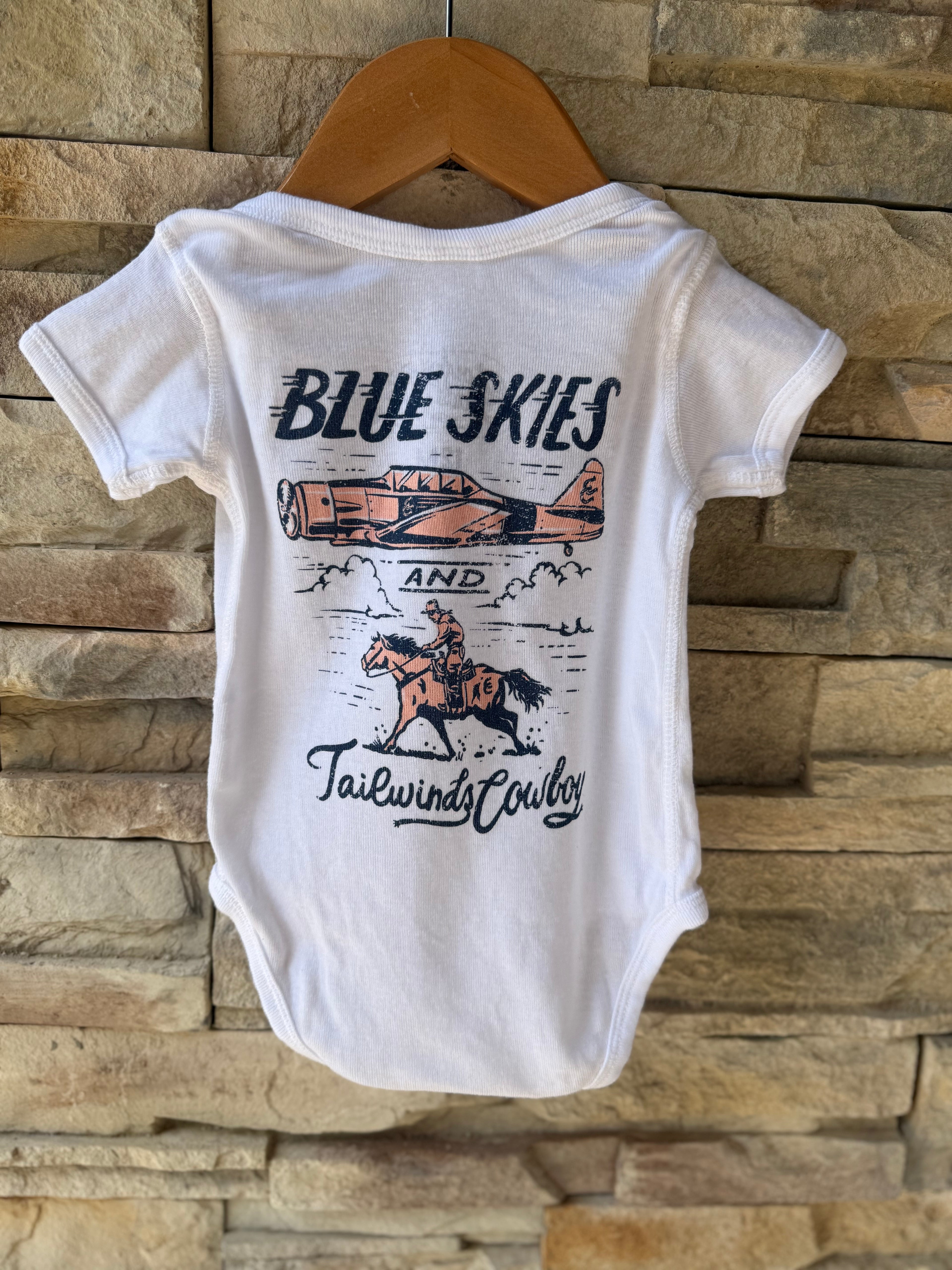 Blue Skies & Tailwinds Cowboy Onesie
